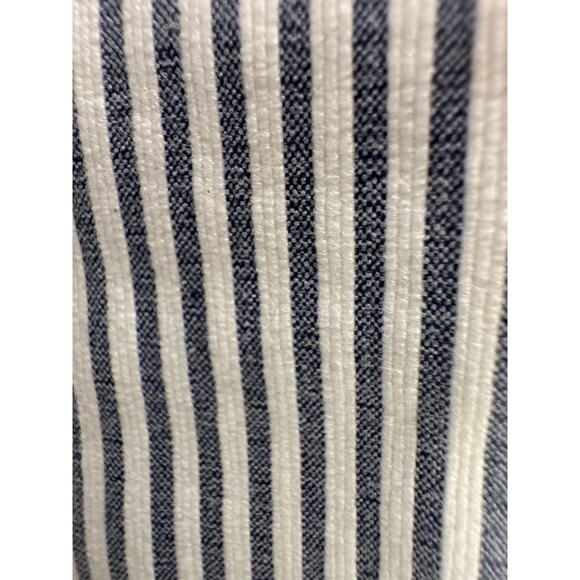 J CREW 6 Preppy Skirt Stripe Seersucker Pleated Button Front Pocket Nautical - Picture 10 of 16